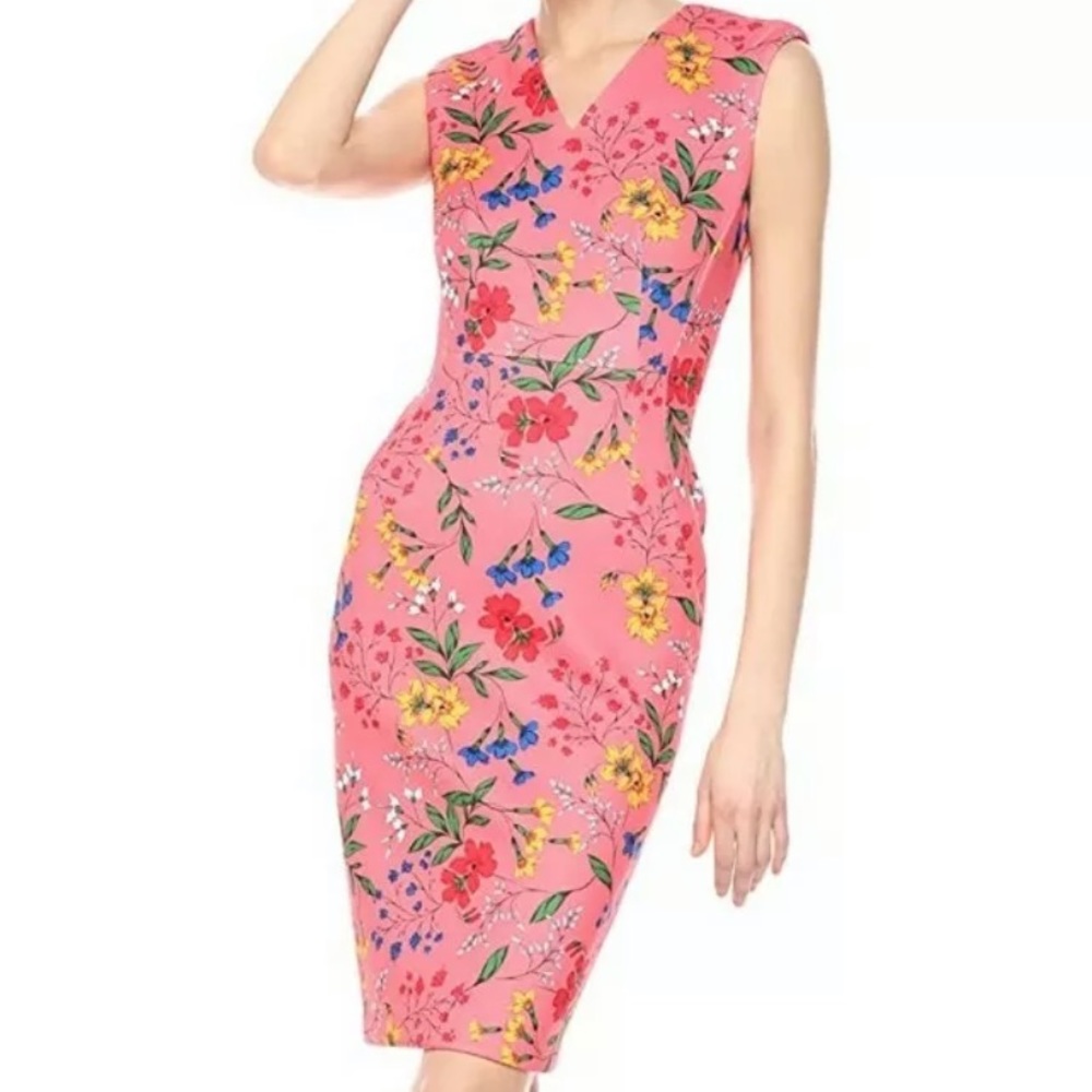 Calvin Klein Pink Floral Dress Size 10